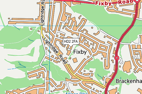 HD2 2FA map - OS VectorMap District (Ordnance Survey)