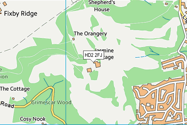 HD2 2FJ map - OS VectorMap District (Ordnance Survey)