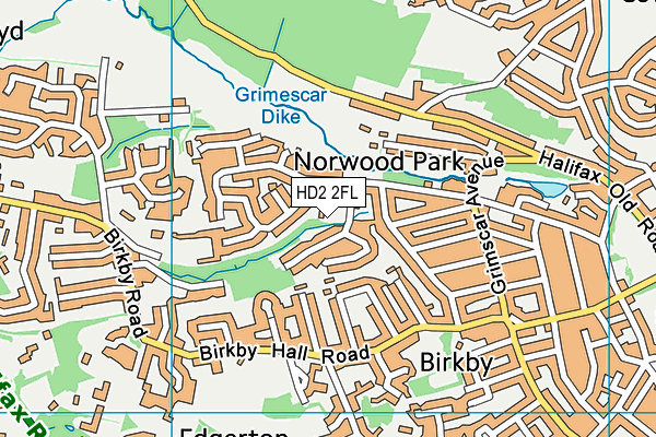 HD2 2FL map - OS VectorMap District (Ordnance Survey)