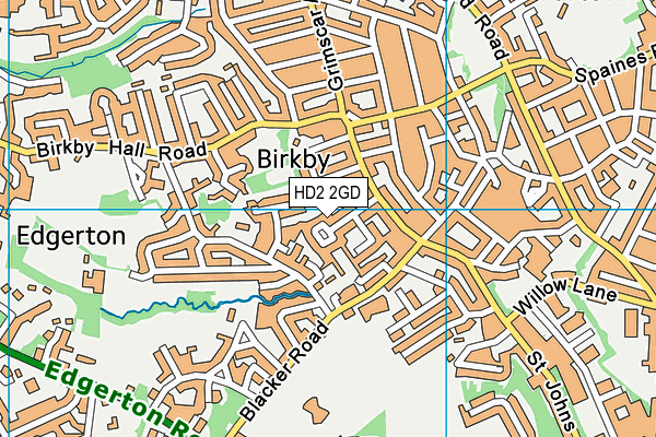 HD2 2GD map - OS VectorMap District (Ordnance Survey)