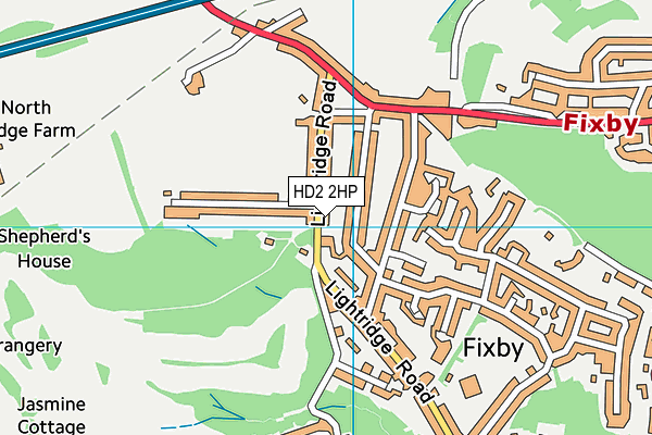 HD2 2HP map - OS VectorMap District (Ordnance Survey)