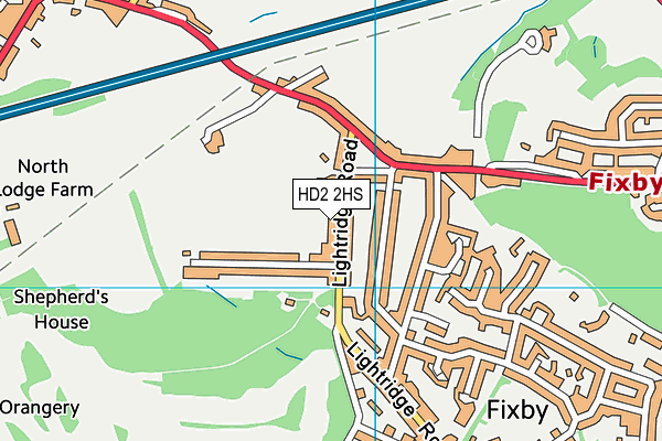 HD2 2HS map - OS VectorMap District (Ordnance Survey)