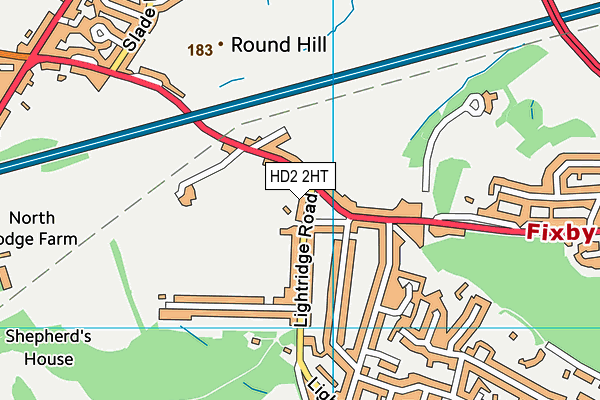 HD2 2HT map - OS VectorMap District (Ordnance Survey)