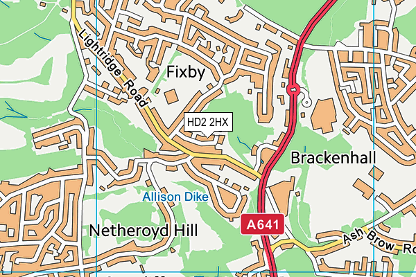 HD2 2HX map - OS VectorMap District (Ordnance Survey)