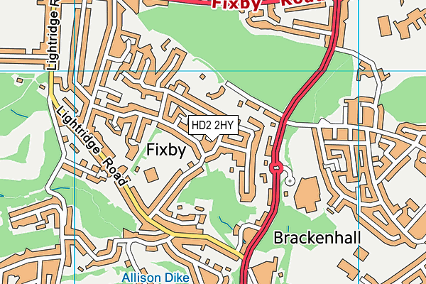 HD2 2HY map - OS VectorMap District (Ordnance Survey)