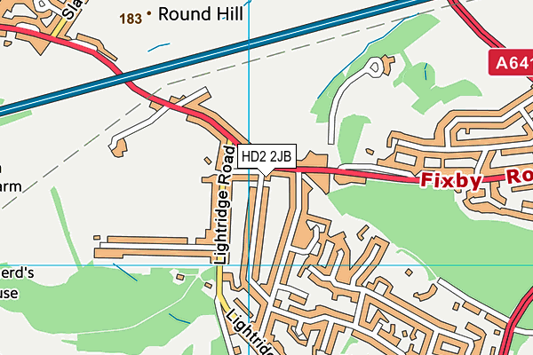 HD2 2JB map - OS VectorMap District (Ordnance Survey)