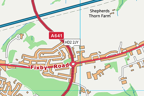 HD2 2JY map - OS VectorMap District (Ordnance Survey)