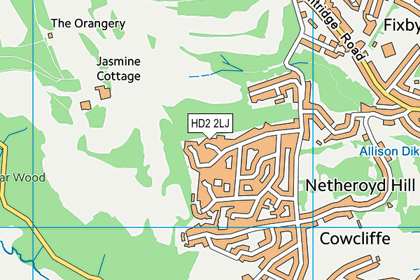 HD2 2LJ map - OS VectorMap District (Ordnance Survey)