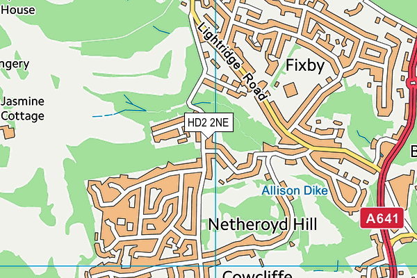 HD2 2NE map - OS VectorMap District (Ordnance Survey)
