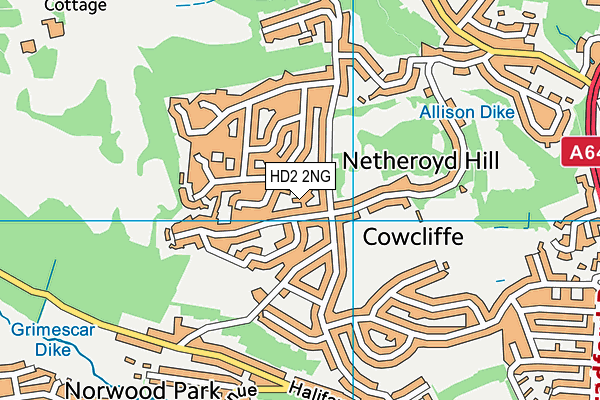 HD2 2NG map - OS VectorMap District (Ordnance Survey)