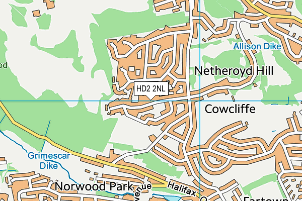 HD2 2NL map - OS VectorMap District (Ordnance Survey)