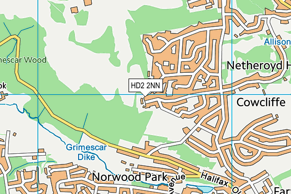 HD2 2NN map - OS VectorMap District (Ordnance Survey)