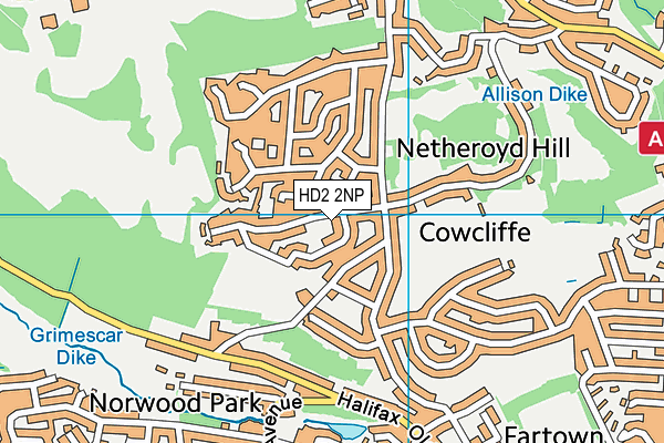 HD2 2NP map - OS VectorMap District (Ordnance Survey)