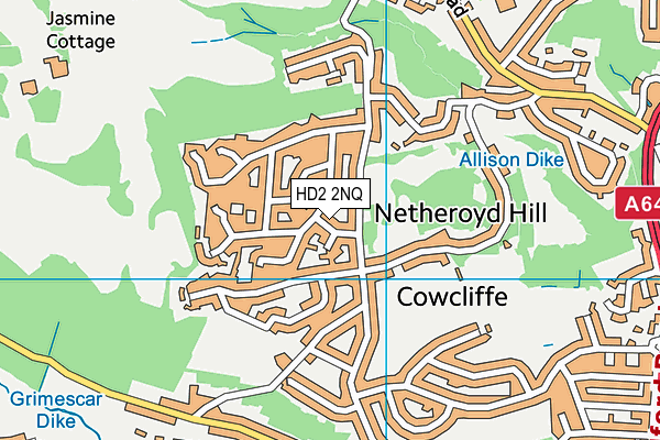 HD2 2NQ map - OS VectorMap District (Ordnance Survey)