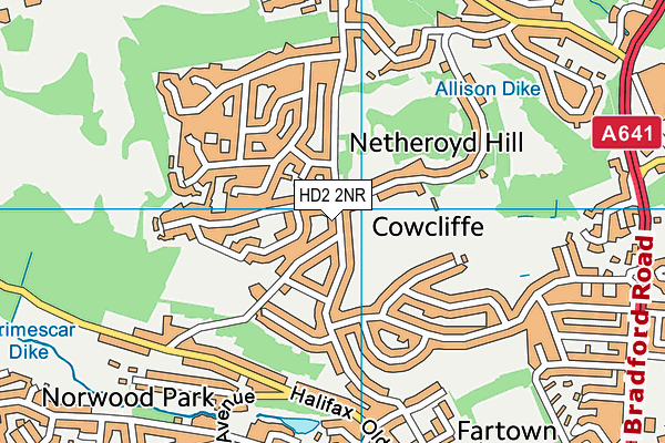 HD2 2NR map - OS VectorMap District (Ordnance Survey)