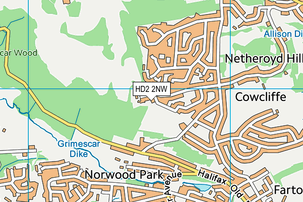 HD2 2NW map - OS VectorMap District (Ordnance Survey)