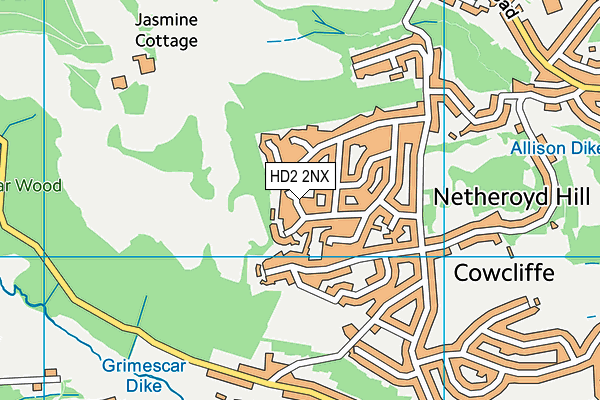 HD2 2NX map - OS VectorMap District (Ordnance Survey)