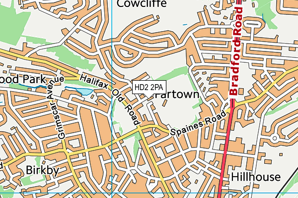 HD2 2PA map - OS VectorMap District (Ordnance Survey)