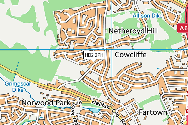 HD2 2PH map - OS VectorMap District (Ordnance Survey)