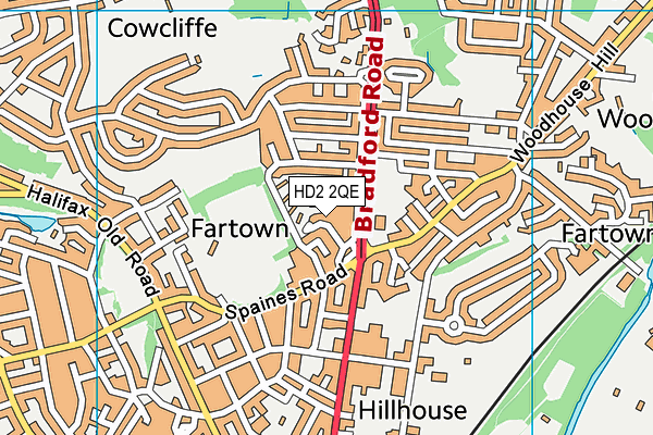 HD2 2QE map - OS VectorMap District (Ordnance Survey)