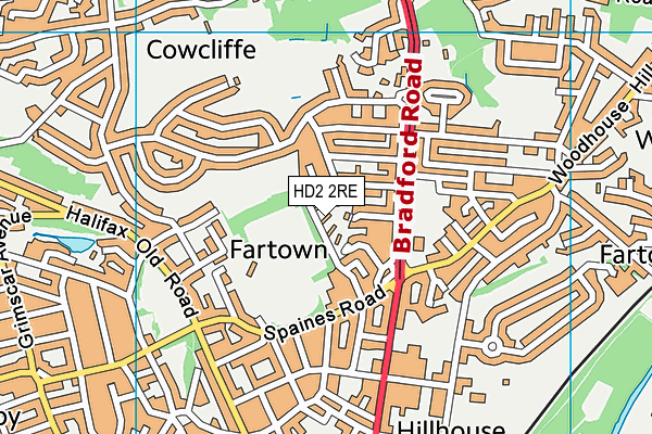 HD2 2RE map - OS VectorMap District (Ordnance Survey)