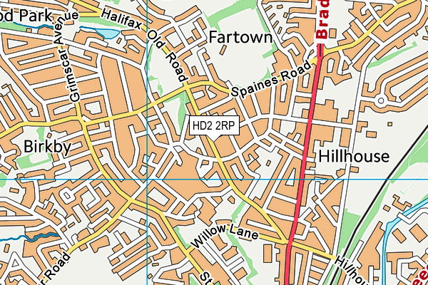 HD2 2RP map - OS VectorMap District (Ordnance Survey)