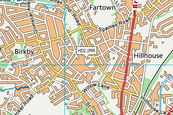 HD2 2RR map - OS VectorMap District (Ordnance Survey)