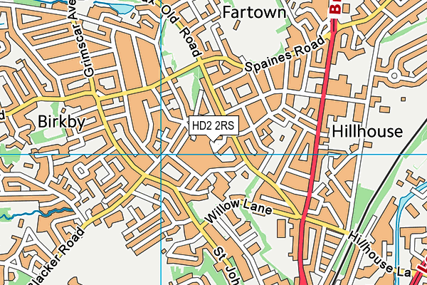 HD2 2RS map - OS VectorMap District (Ordnance Survey)