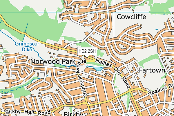 HD2 2SH map - OS VectorMap District (Ordnance Survey)