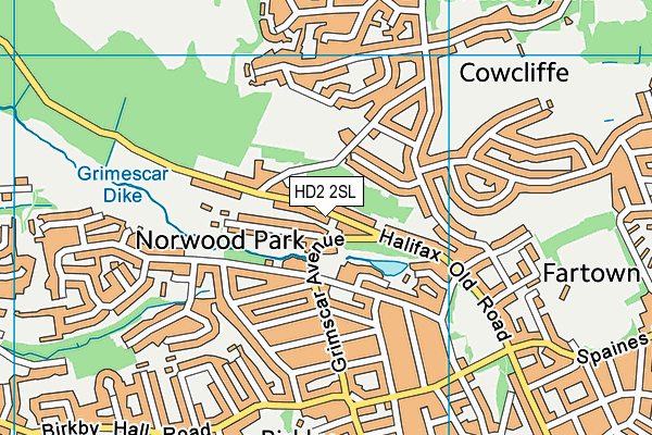 HD2 2SL map - OS VectorMap District (Ordnance Survey)