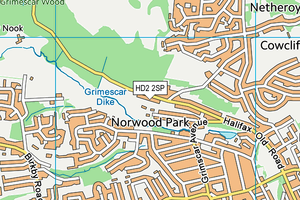 HD2 2SP map - OS VectorMap District (Ordnance Survey)