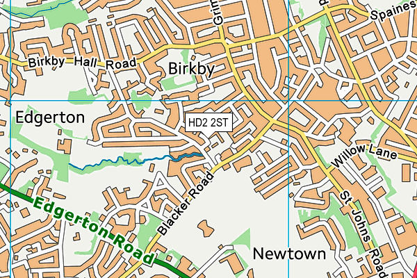 HD2 2ST map - OS VectorMap District (Ordnance Survey)