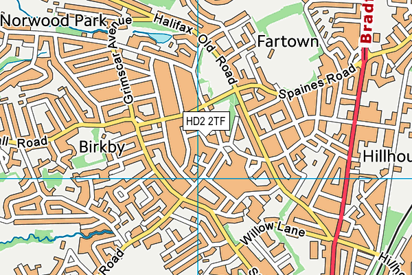 HD2 2TF map - OS VectorMap District (Ordnance Survey)