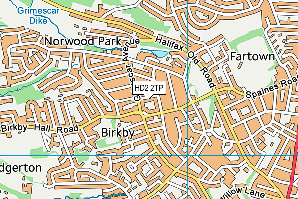 HD2 2TP map - OS VectorMap District (Ordnance Survey)