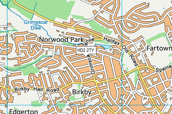 HD2 2TY map - OS VectorMap District (Ordnance Survey)