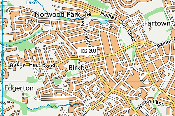 HD2 2UJ map - OS VectorMap District (Ordnance Survey)