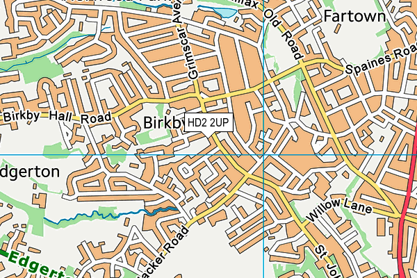 HD2 2UP map - OS VectorMap District (Ordnance Survey)