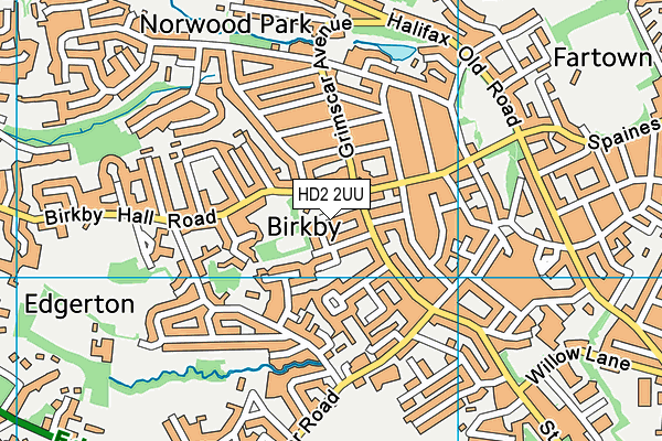 HD2 2UU map - OS VectorMap District (Ordnance Survey)