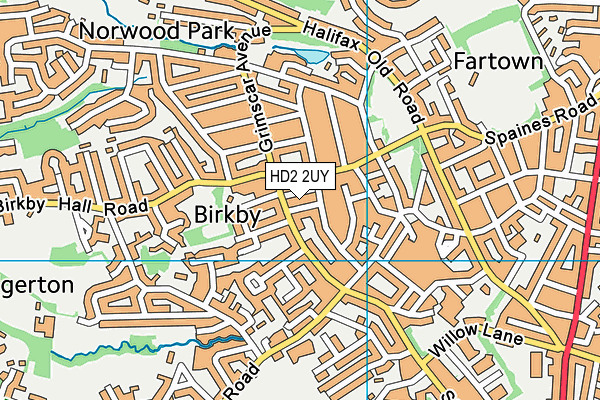 HD2 2UY map - OS VectorMap District (Ordnance Survey)