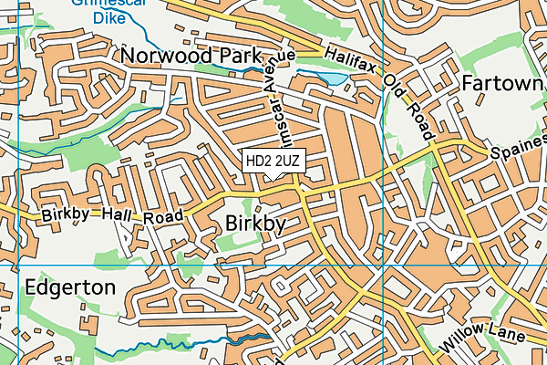 HD2 2UZ map - OS VectorMap District (Ordnance Survey)