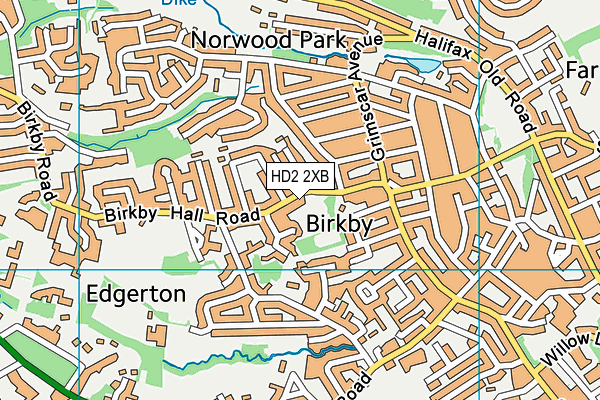 HD2 2XB map - OS VectorMap District (Ordnance Survey)