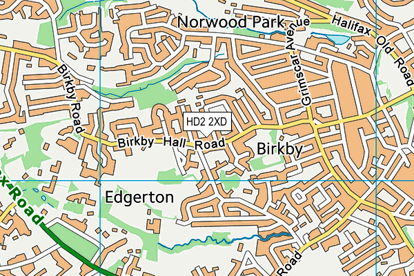 HD2 2XD map - OS VectorMap District (Ordnance Survey)