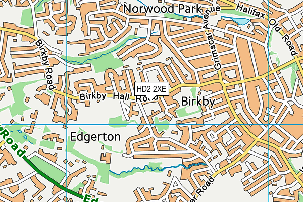 HD2 2XE map - OS VectorMap District (Ordnance Survey)