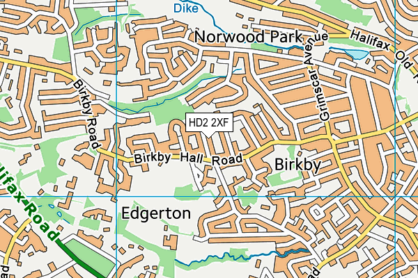 HD2 2XF map - OS VectorMap District (Ordnance Survey)