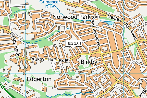 HD2 2XH map - OS VectorMap District (Ordnance Survey)