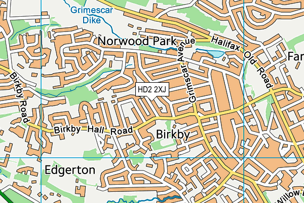 HD2 2XJ map - OS VectorMap District (Ordnance Survey)