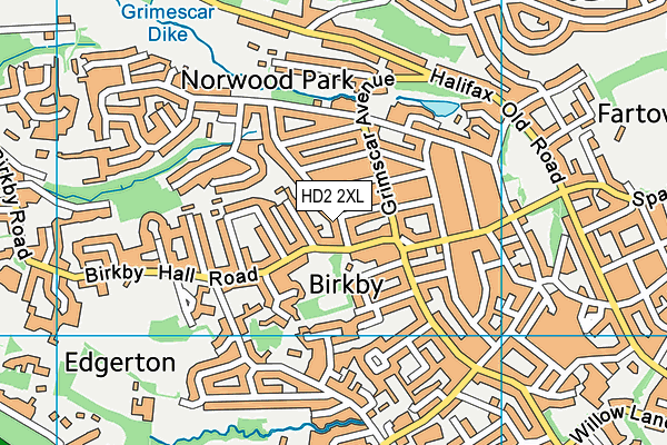 HD2 2XL map - OS VectorMap District (Ordnance Survey)