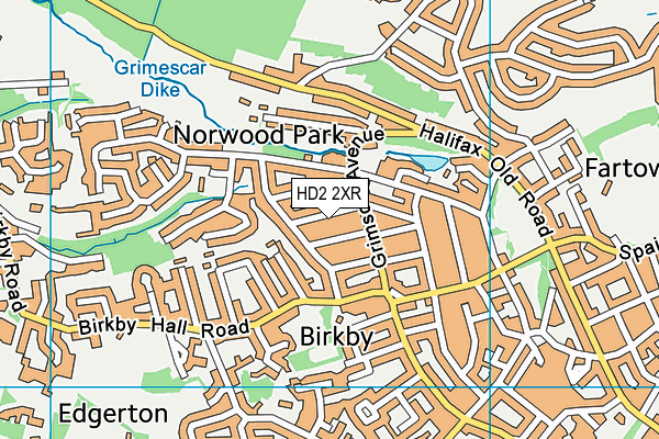 HD2 2XR map - OS VectorMap District (Ordnance Survey)