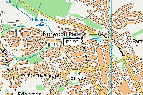 HD2 2XT map - OS VectorMap District (Ordnance Survey)