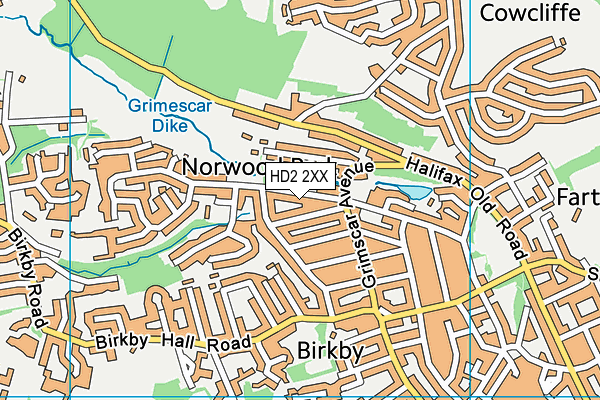 HD2 2XX map - OS VectorMap District (Ordnance Survey)